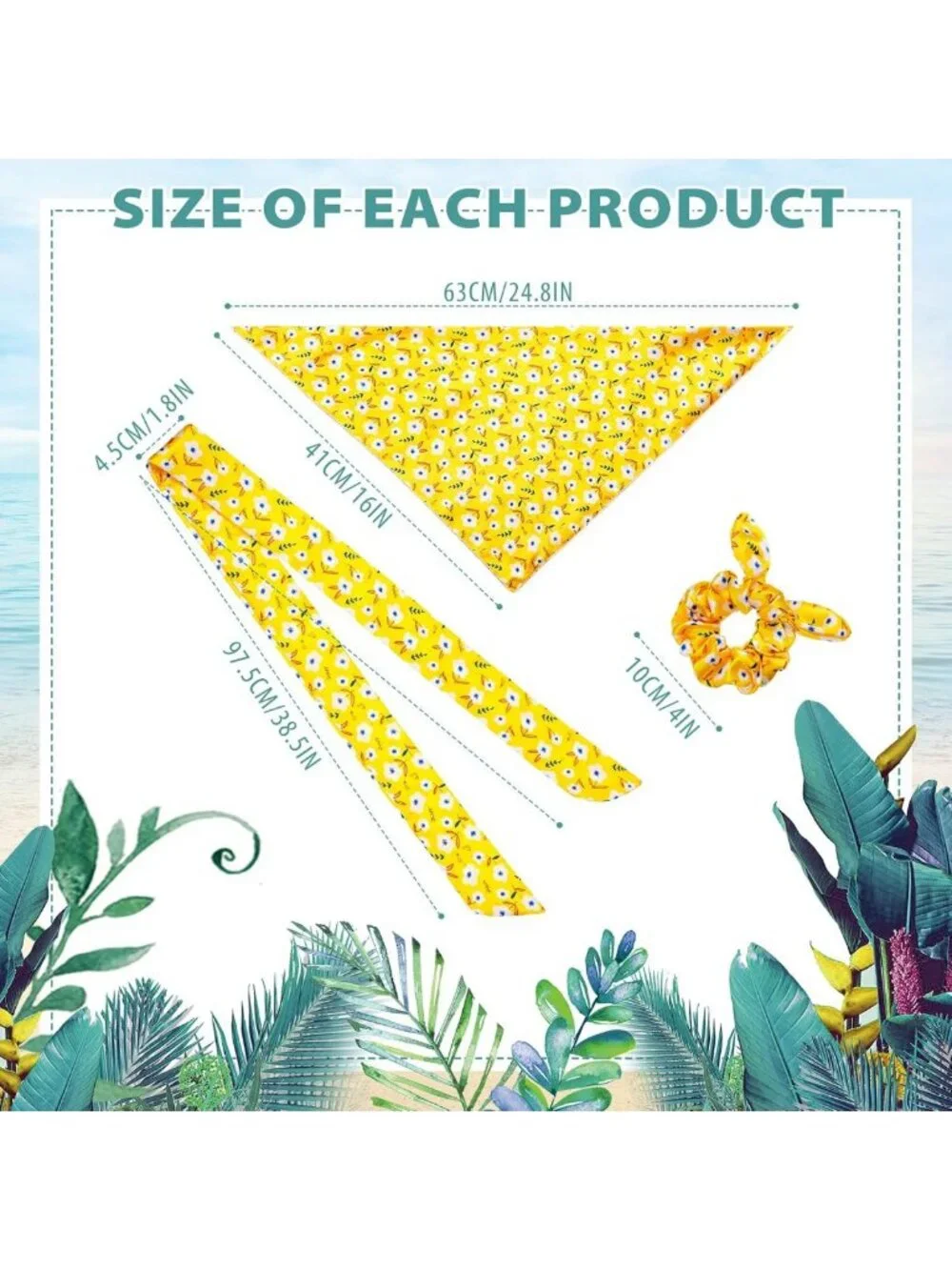 12 Pack Floral Dog Bandanas & Scrunchie Set - Matching Pet & Owner Outfits Gift
